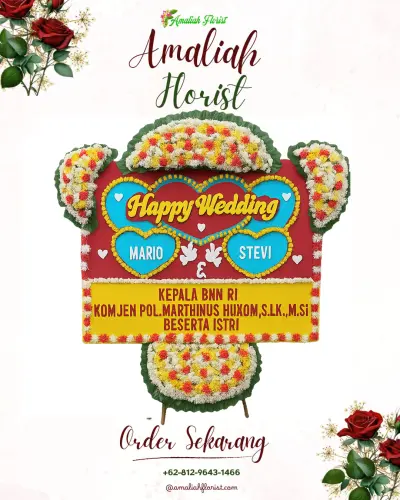 Karangan Papan Bunga Pernikahan di Wadas